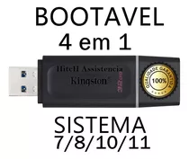 Pendrive Bootavel Kingston W7 W8 W10 W11 Formatação Pc/note