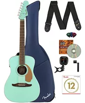 Guitarra Electroacústica Fender Malibu Player Con Accesorios
