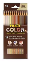 Ecolápis De Cor Multicolor Faber Castell - 12 Tons De Pele