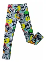 Calza Leggins Nena Lycra Premium Con Barbijo Disney Calidad