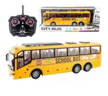 Carro Ônibus De Controle Remoto Elétrico 4ch Com Luz Rc Bus