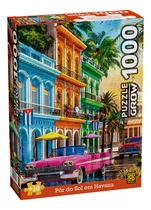 Puzzle 1000 Peças Pôr Do Sol Em Havana