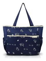 Bolsa Com Trocador Para Maternidade Abc15001-bg-az Tropical Cor Azul Escuro - Abc15001-az-bg Desenho Do Tecido Animais