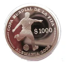 Moneda De Plata Copa Mundial Futbol Fifa 2003 2006 Impecable