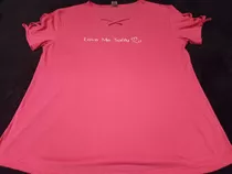 Remera Modal Rosa Talle Grande Especial Estampada