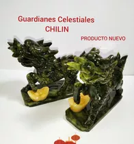 Chi Lin Guardian Celestiales Cabeza/dragón Jade Feng Shui  