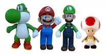 4 Bonecos Grandes Do Super Mario Bros Para Coleção Original