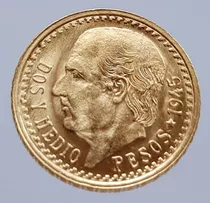 Moneda Oro 2.5 Pesos México Gold Familia Centenario Capsula