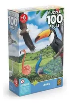 Quebra Cabeça Puzzle Aves 100 Peças  Grow