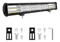 1pc Barra Triple Led 22 Pulgadas Recta Base Techo Jeep