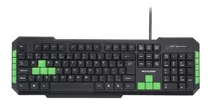 Teclado Gamer Com Hotkeys Preto/verde Multilaser - Tc201