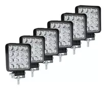 6x Focos Neblineros Led Foco Barras Led 4x4 Luces Led 48w