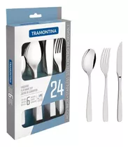 Cubertería Tramontina Cosmos De Acero Inoxidable Para Mesa Y Barbacoa, 24 Piezas