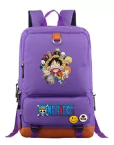 Mochila Escolar Estampada Luffy De Grande Capacidade Para Vi