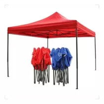 Tenda Gazebo 3x3 Sanfonado Em Aço Com Tecido Aluminizado Cor Vermelho