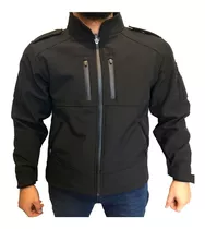 Campera Softshell Premium Negra Policial Pr