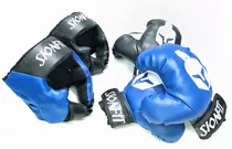 Dos Pares De Guantes De Box+2 Cascos Protectores Box