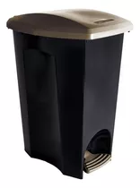 Tarro De Residuos Con Pedal 30 Litros 3 En 1 Plástico Color Negro