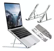 Base Suporte Para Notebook Metal Ajustável Premium Cor Prata