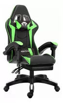 Cadeira Ergonomica Gamer Cor Verde Material Do Estofamento C