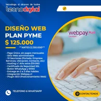 Página Web Wordpress Y Webpay Plan Pyme 10 Secciones