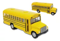 Ônibus Escolar Americano Miniatura Metal Fricção Kinsfun