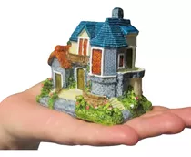 1 Casa Miniatura Terrários Maquete Mini Jardim Casinhas 9 Cm