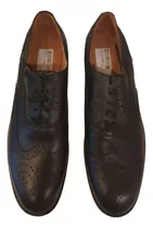 Zapatos Oxford Cuero Picado Zara Hombre Negros