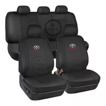 Fundas Cubre Asiento Toyota Hilux Corolla Etios Cuero Negro