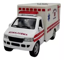 Miniatura Ambulância Ferro Fricção Coleção 13cm - L