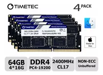 Memoria Ram 64gb Timetec Hynix Ic Kit (4x16gb) Compatible Para Apple 2017 iMac 27-inch W/retina 5k Display Ddr4 2400mhz 