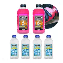 Kit Aditivo Radiador Concentrado Rosa 4 Agua Desmineralizada