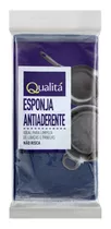 Esponja Antiaderente Qualitá Cor Azul Pacote 3 Unidades