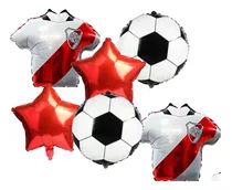 Set De Globos River Plate Futbol Camiseta 