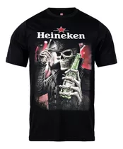 Remera De Algodon Yorkstone Heineken Calavera Talles Grandes