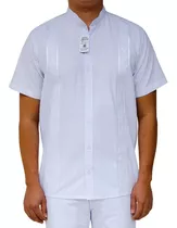 Camisa Guayabera Bordada Cuello Neru