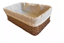 Cesto De Mimbre-caja Rectangular Artesanal Hecho A Mano Peke