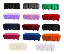 Mantel Bambalina Para Mesa De 1.80x0.73 Varios Colores 