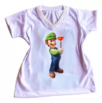Camiseta Camisa Personalizada Infantil Do Super Mario Mod63
