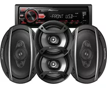 Stereo Pioneer Usb Aux Mvh 85 + Parlantes Pioneer 6,5  1634