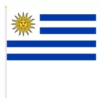 Bandera De Uruguay Con Asta, Banderin 