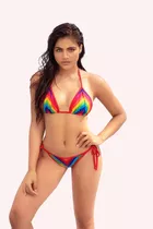 Bikini Tanga Arcoiris Traje De Baño Hilo Dental Rainbow 6624