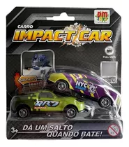 Kit 2 Carrinho De Fricção Impact Car Bate E Vira Cambalhota Cor Dmt6298