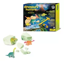 Kit Escavação 6 Dinossauro Hunters Dig & Glow Multiatividade