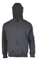 Campera Salomon Logo Fz Hoodie Hombre Black Heather