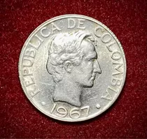 Moneda 20 Centavos Colombia 1967 Km 227 Simón Bolívar