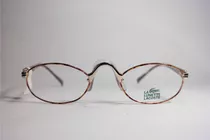 Marco Lentes Óptico Lacoste 703 Elegant Oval Brown Gold 51mm