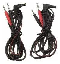 2 Cables Para Tens Ems Tipo Aguja 2 Salidas Electroterapia