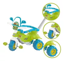 Triciclo Infantil Motoquinha Dino Verde C/ Empurrador