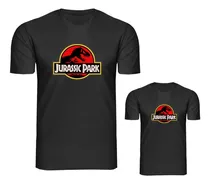 Kit Camiseta Tal Pai Tal Filho Filme Jurassic Park Dinossaur